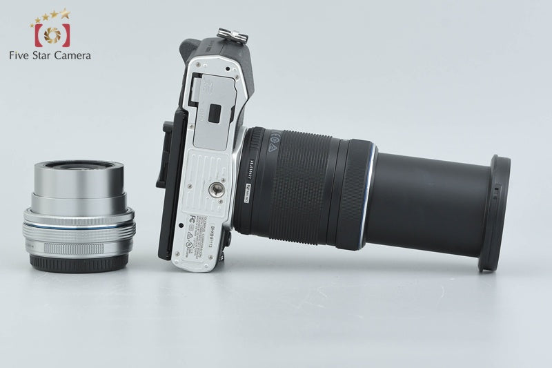 Olympus OM-D E-M10 Mark II Silver 16.1 MP 14-42 40-150 Lenses