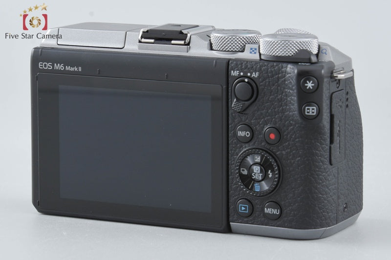 "Count 1,000" Canon EOS M6 Mark II Black 32.5 MP EF-M 15-45 IS STM Lens