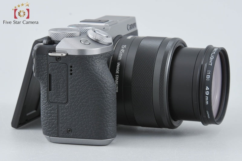 "Count 1,000" Canon EOS M6 Mark II Silver 32.5 MP EF-M 15-45 IS STM Lens