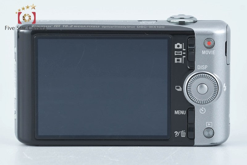 SONY Cyber-shot DSC-WX100 Silver 18.2 MP Digital Camera [Multiple Languages]
