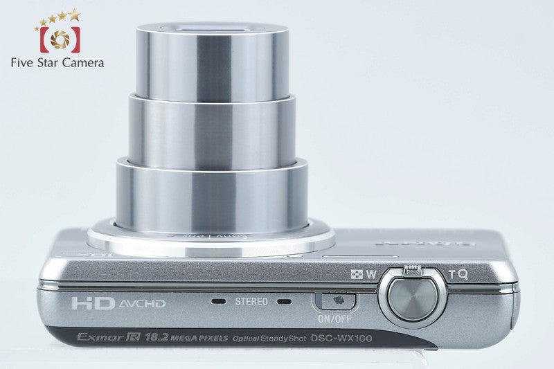SONY Cyber-shot DSC-WX100 Silver 18.2 MP Digital Camera [Multiple Languages]