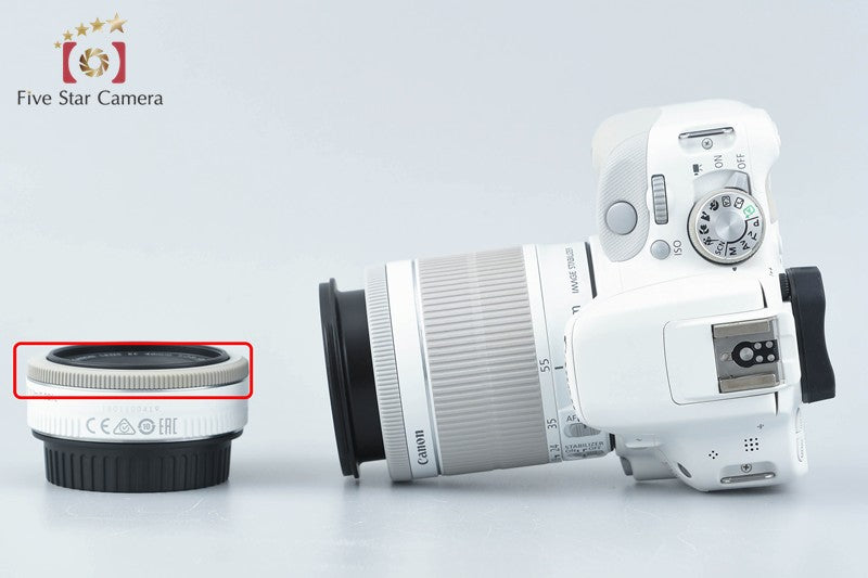 Canon EOS Kiss X7 / Rebel SL1 / 100D White 18.0 MP 18-55 40 Lenses