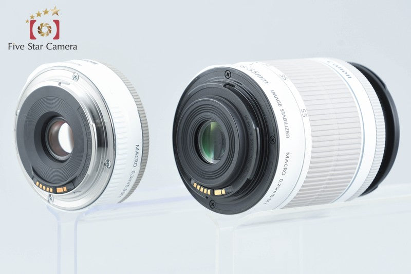 Canon EOS Kiss X7 / Rebel SL1 / 100D White 18.0 MP 18-55 40 Lenses