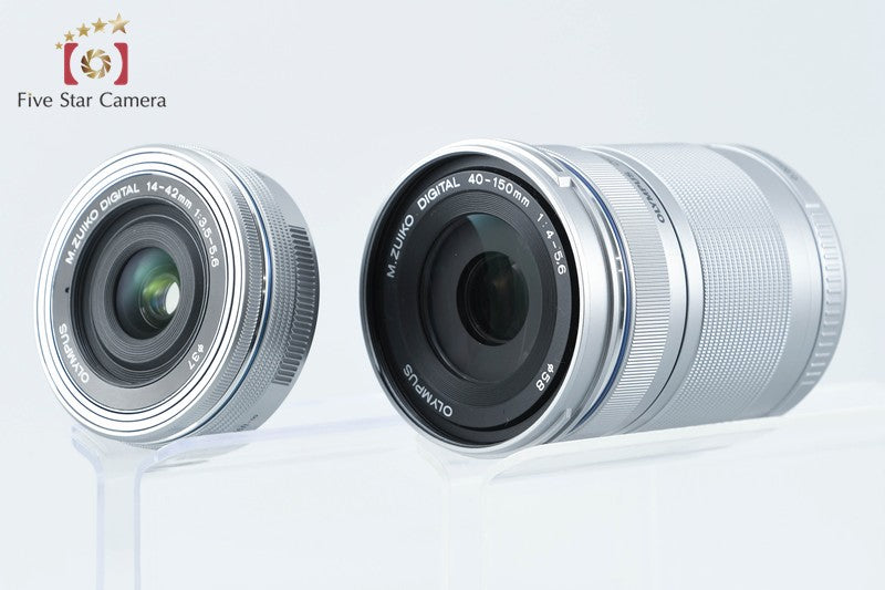 "Count 673" Olympus PEN Lite E-PL7 White 16.1 MP EZ 14-42 40-150 Lenses w/ Box