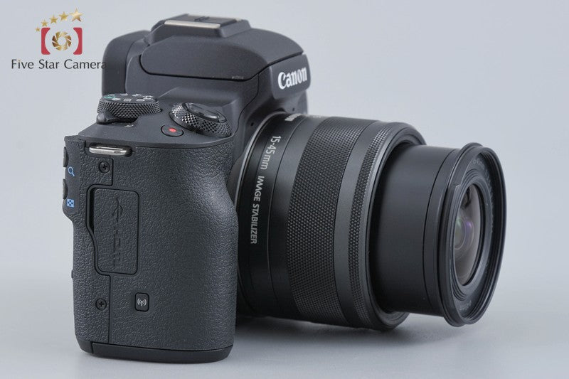 Canon EOS Kiss M / M50 Black 24.0 MP 15-45 IS STM Lens w/ Box
