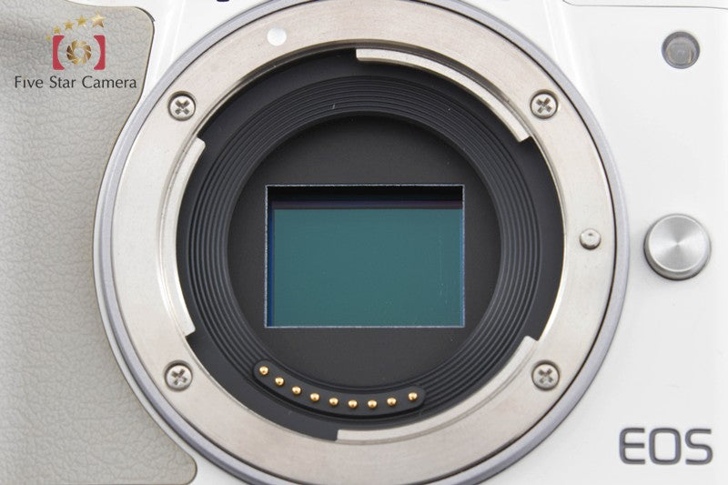 "Count 5,000" Canon EOS Kiss M / M50 White 24.0 MP 15-45 55-200 IS STM Lenses