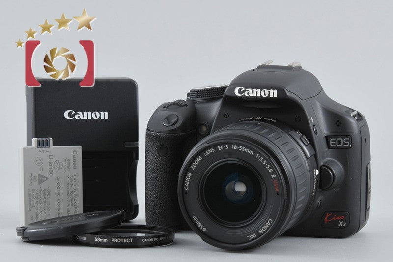 Canon EOS Kiss X3 / Rebel T1i / 500D 15.1 MP DSLR Camera EF-S 18-55 II USM Lens