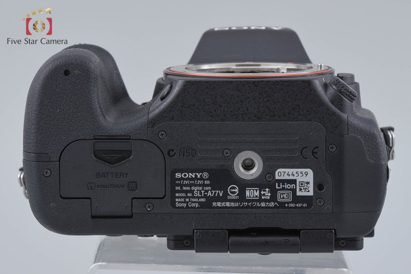 "Count 221" SONY α77 SLT-A77V 24.3 MP Digital Camera [Japanese Language Only]