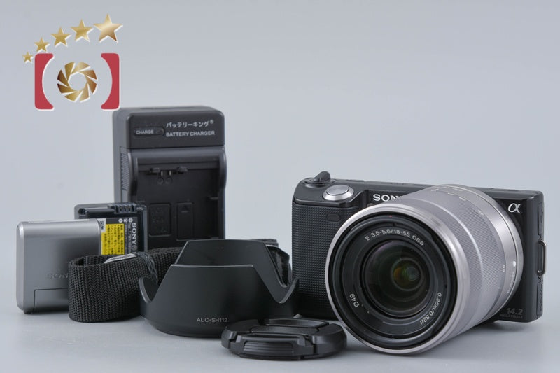 "Count 1,125" Sony α NEX-5 Black 16.1 MP 18-55 Lens [Japanese Language Only]