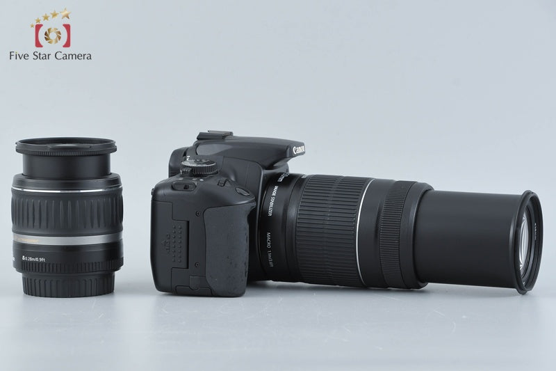 Canon EOS kiss Digital X Black 10.1 MP Digital SLR Camera 18-55 55-250 Lenses