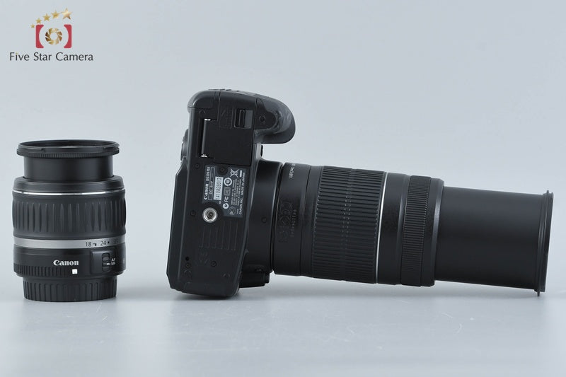 Canon EOS kiss Digital X Black 10.1 MP Digital SLR Camera 18-55 55-250 Lenses