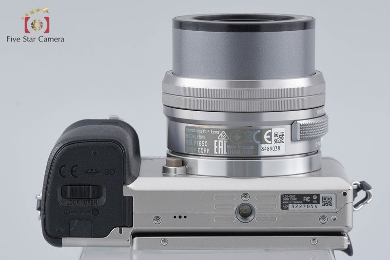 Sony Alpha α6000 ILCE-6000 Silver 24.3 MP 16-50 Lens [Multiple Languages]