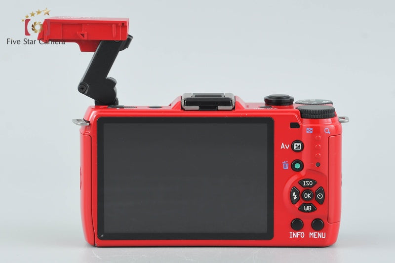 "Shutter count 589" PENTAX Q10 Red 12.4 MP Digital Camera 5-15 15-45 Lenses