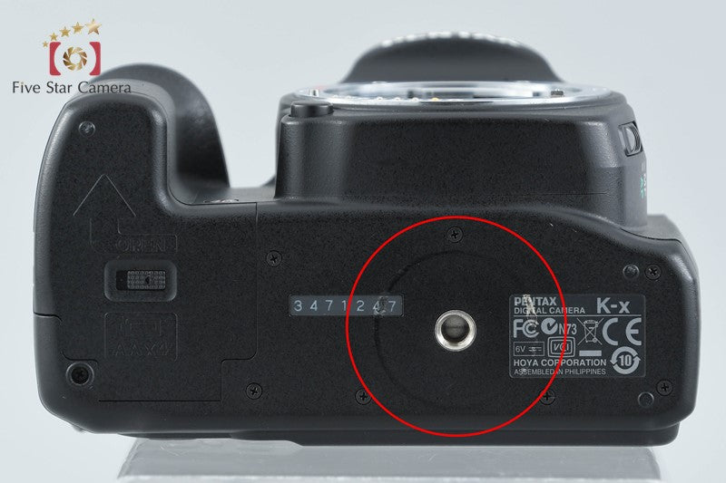 "Shutter count 2,758" Pentax K-x Black 12.4 MP DSLR Camera Body