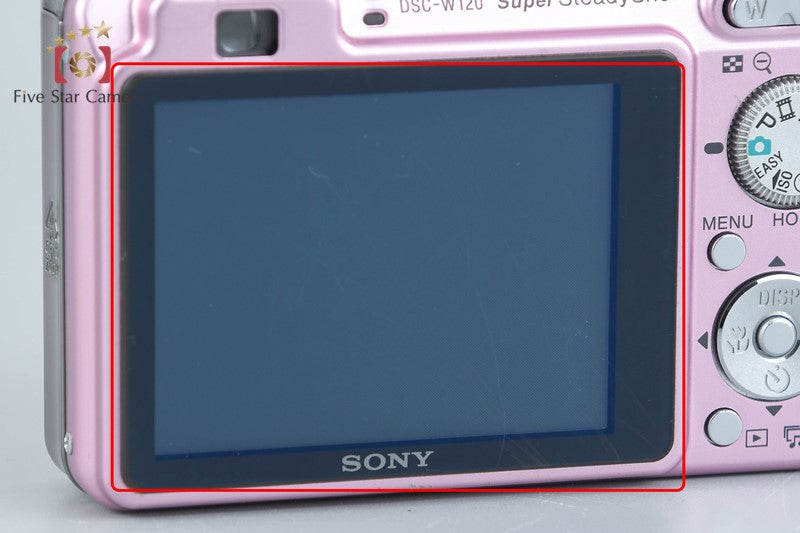 SONY Cyber-Shot DSC-W120 Pink 7.2 MP Digital Camera [Japanese Language Only]