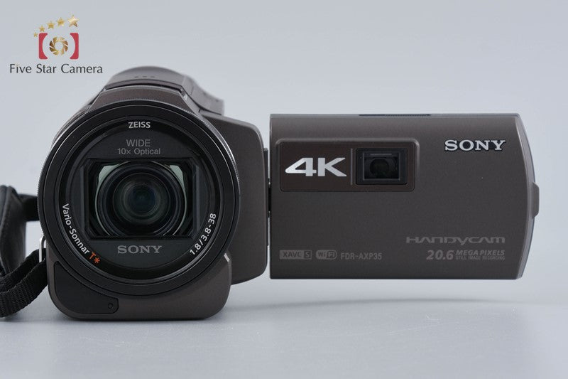 Sony Handycam FDR-AXP35 Bronze Brown 4K Digital Camcorder [Multiple Languages]