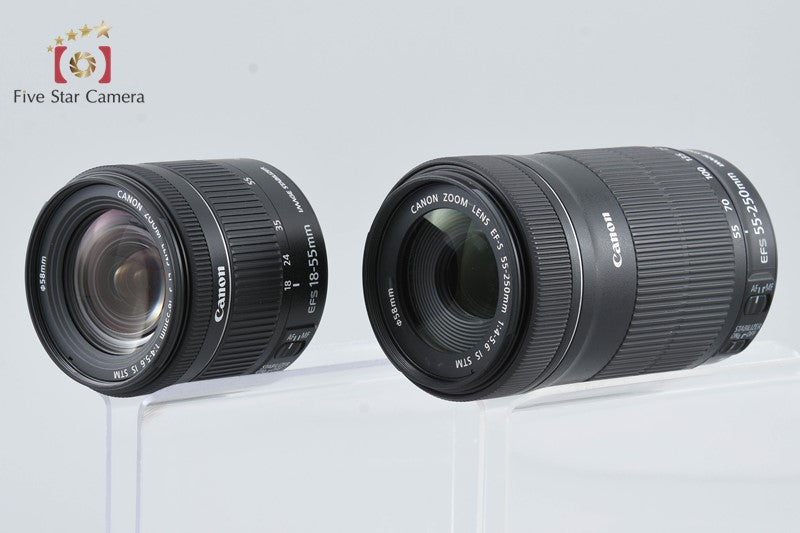 Canon EOS Kiss X10 / Rebel SL3 / 250D / 200DII 24.1MP 18-55 55-250 Lenses w/ Box