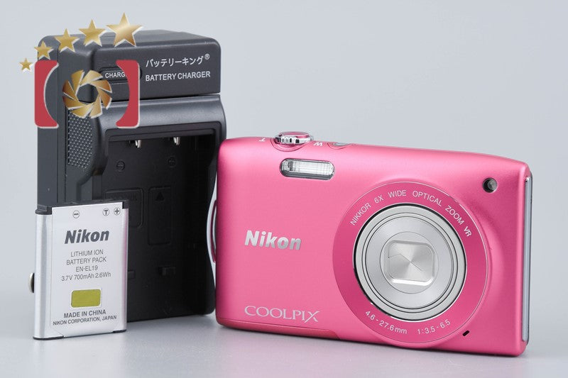 Nikon COOLPIX S3300 Strawberry Pink 16.0 MP Digital Camera