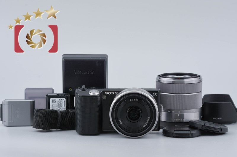 "Count 4,294" Sony α NEX-5 Black 16.1MP 16 18-55 Lenses [Japanese Language Only]