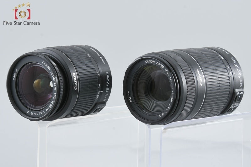 "Count 1,614" Canon EOS Kiss X5 / Rebel T3i / 600D 18.0 MP 18-55 55-250 Lenses