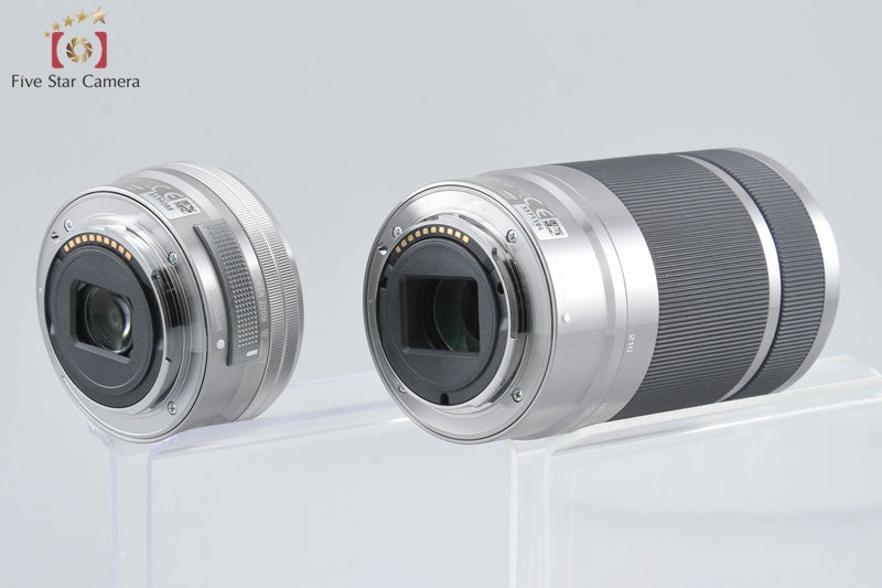 Sony α6000 ILCE-6000 Silver 24.3MP 16-50 55-210 Lenses [Multiple Languages]