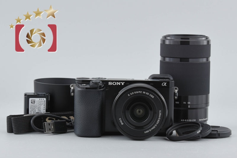 Sony α6100 ILCE-6100 Black 24.2 MP 16-50 55-210 Lenses [Japanese Language Only]
