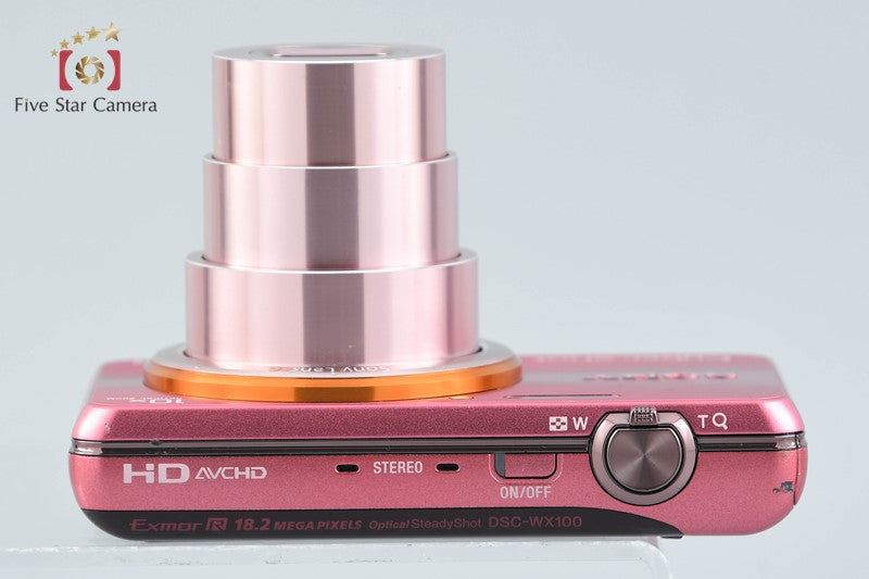 SONY Cyber-shot DSC-WX100 Pink 18.2 MP Digital Camera [Multiple Languages]