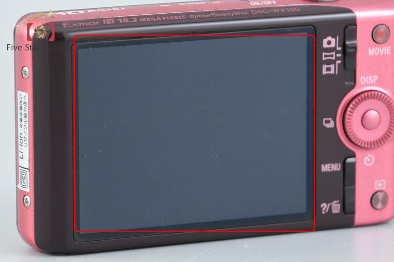 SONY Cyber-shot DSC-WX100 Pink 18.2 MP Digital Camera [Multiple Languages]