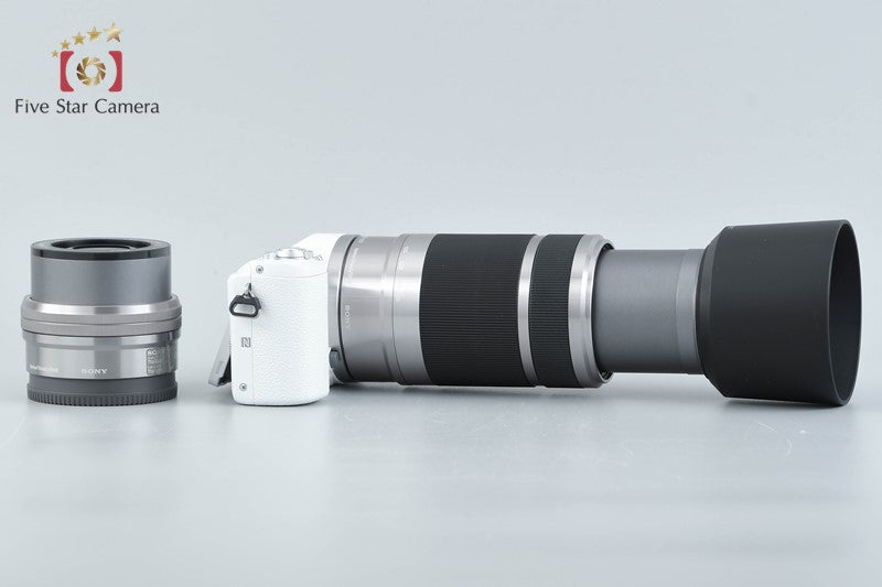 Sony α5100 ILCE-5100 White 24.3 MP 16-50 55-210 Lenses [Multiple Languages]