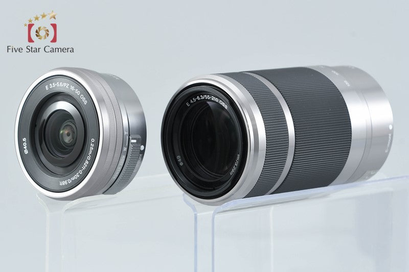 Sony α5100 ILCE-5100 White 24.3 MP 16-50 55-210 Lenses [Multiple Languages]
