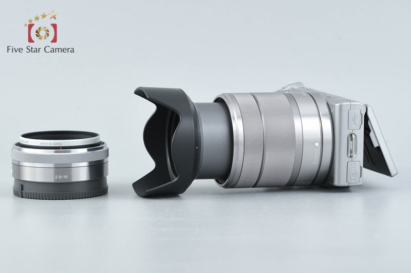Sony α NEX-5 Silver 16.1 MP 16 18-55 Lenses w/ Box [Japanese Language Only]