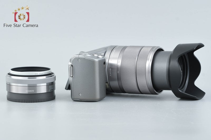 Sony α NEX-5 Silver 16.1 MP 16 18-55 Lenses w/ Box [Japanese Language Only]