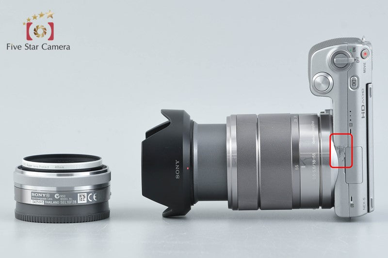 Sony α NEX-5 Silver 16.1 MP 16 18-55 Lenses w/ Box [Japanese Language Only]