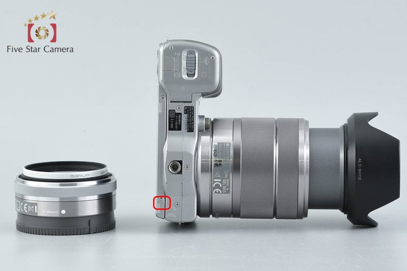 Sony α NEX-5 Silver 16.1 MP 16 18-55 Lenses w/ Box [Japanese Language Only]
