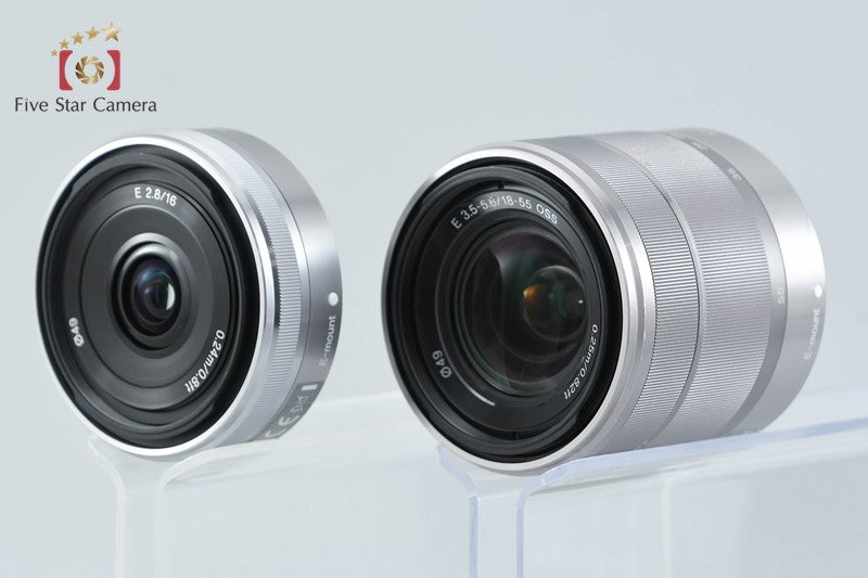 Sony α NEX-5 Silver 16.1 MP 16 18-55 Lenses w/ Box [Japanese Language Only]