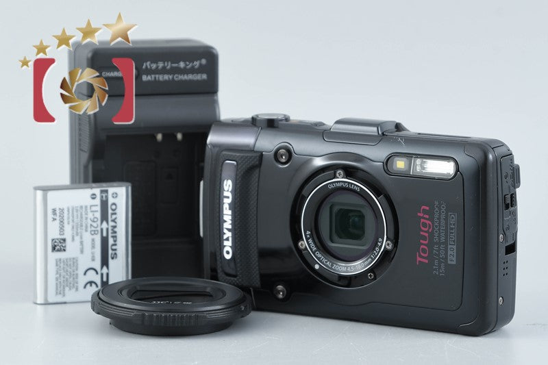 "Shutter count 2,185" Olympus STYLUS TG-2 Tough Black 12.0 MP Digital Camera