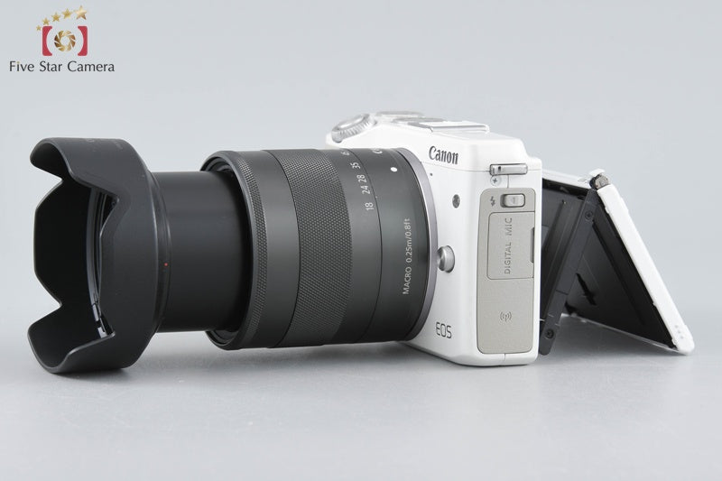Canon EOS M3 Ｗhite 24.2 MP Digital Camera EF-M 18-55 IS STM Lens