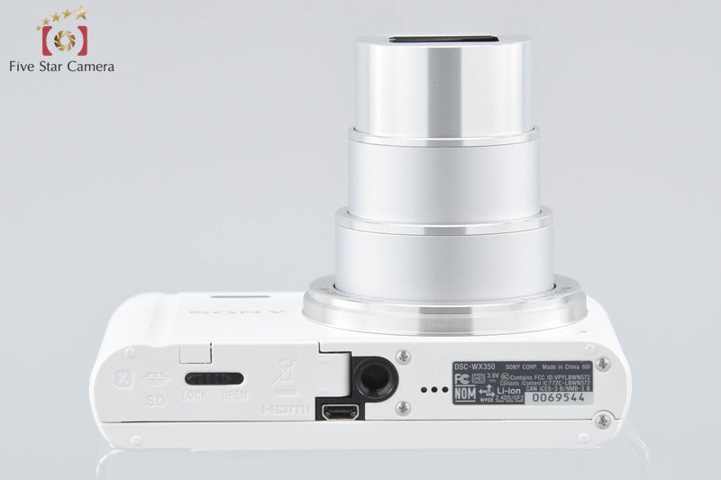 Sony Cyber-Shot DSC-WX350 White 18.2 MP Digital Camera [Multiple Languages]