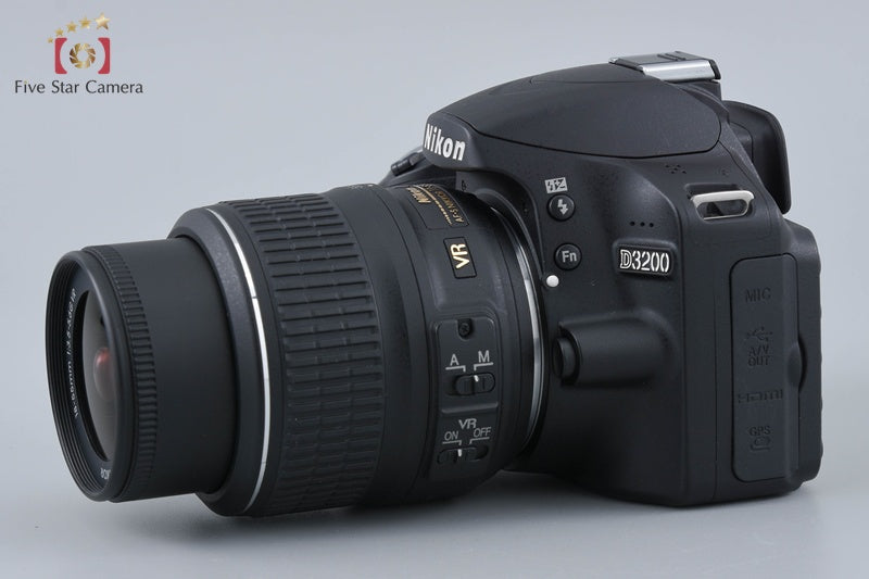 "Shutter count 2,042" Nikon D3200 Black 24.2 MP DSLR 18-55 VR Lens
