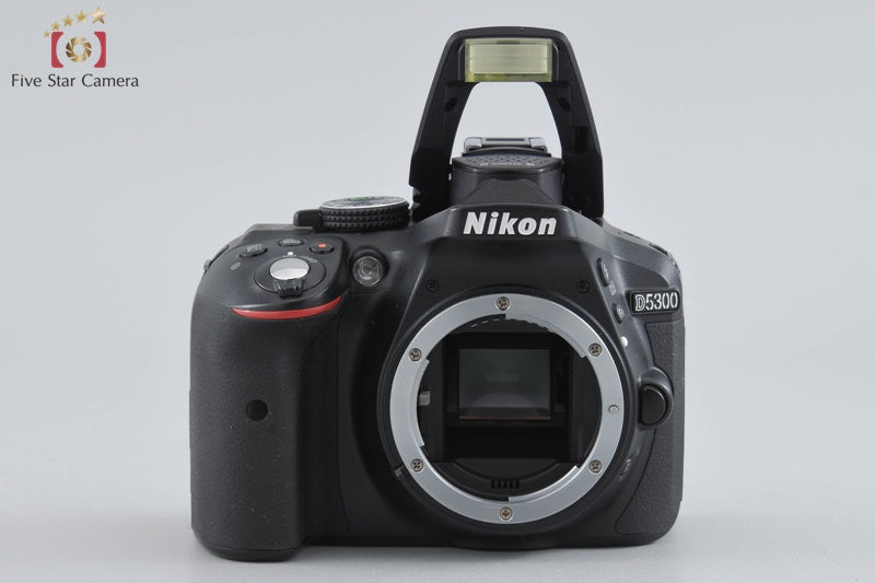 Nikon D5300 Black 24.2 MP DSLR Camera 18-55 55-200 VR II Lenses