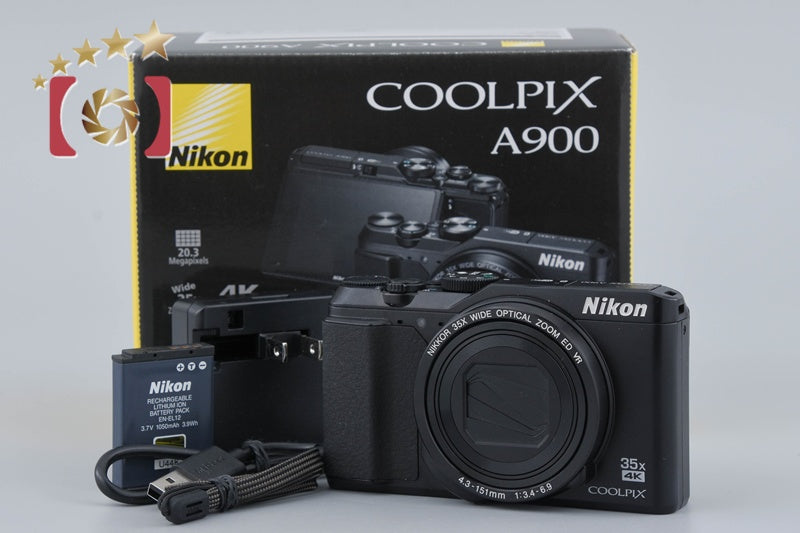 Nikon COOLPIX A900 Black 20.0 MP Digital Camera w/ Box