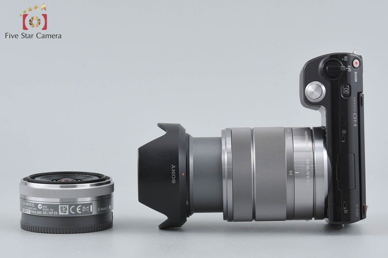 Sony α NEX-5 Black 16.1 MP 16 18-55 Lenses w/ Box [Japanese Language Only]