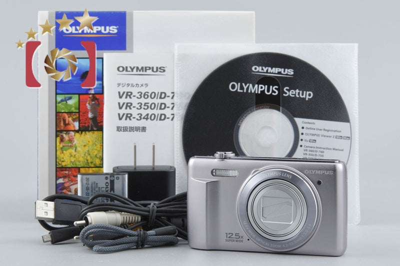 Olympus VR-360 Silver 16.0 MP Digital Camera w/ Box