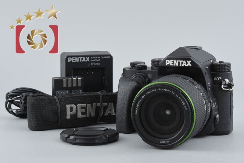 PENTAX KP Black 24.3 MP Digital SLR Camera 18-135 WR Lens