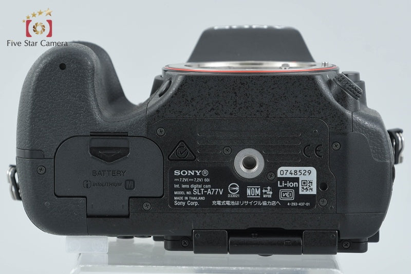 "Count 4,699" SONY α77 SLT-A77V 24.3 MP Digital Camera [Japanese Language Only]