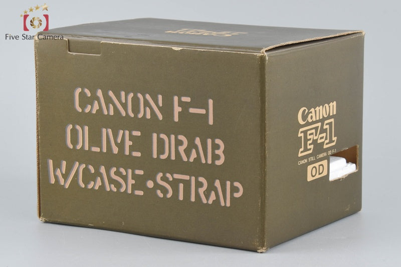 Canon F-1 Olive Drab OD 35mm SLR Film Camera Body w/ Box