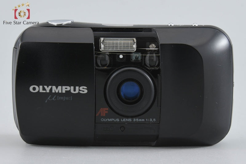 Olympus μ[mju:] Black 35mm f/3.5 Point & Shoot Film Camera