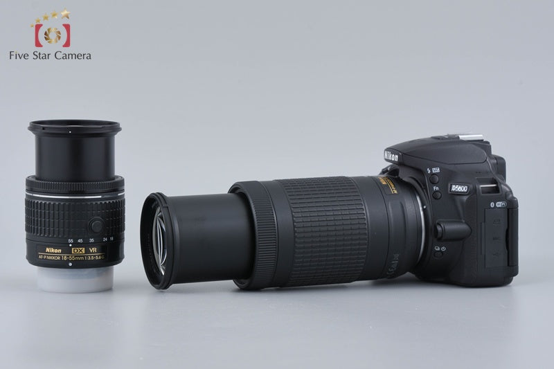Nikon D5600 24.2 MP SLR Digital Camera 18-55 70-300 VR Lenses