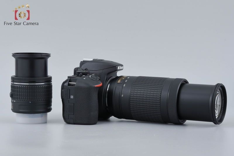 Nikon D5600 24.2 MP SLR Digital Camera 18-55 70-300 VR Lenses