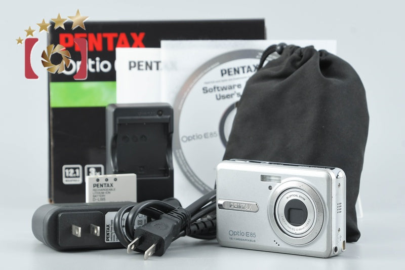 PENTAX Optio E85 Silver 12.1 MP Digital Camera w/ Box